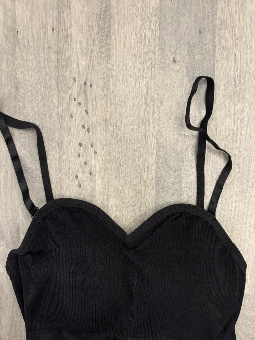 Women's Black Bra-no slip silicone grip strapless or w/straps. Size L - NEW